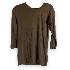 kit + lili Girls‎ Tunic Size 4 Olive Green Long Top Modal Lycra NEW